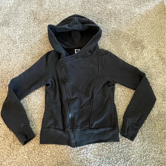 The North Face Tops - NORTH FACE Asymmetrical zip Hoodie. Black. Size XS